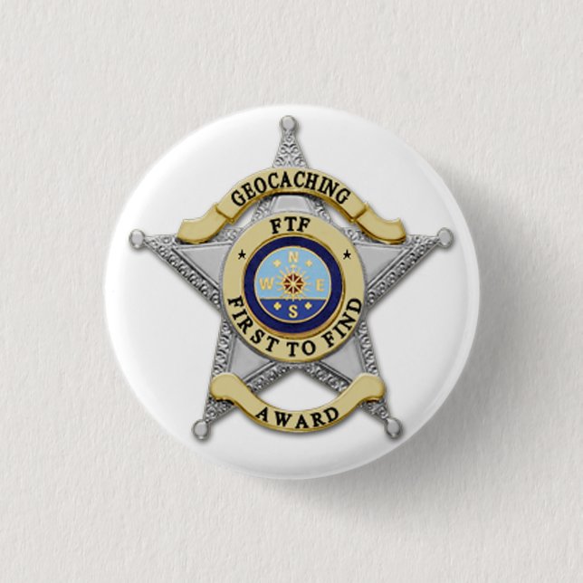 FTF - "First to Find" Award Badge 1 Inch Round Button (Front)