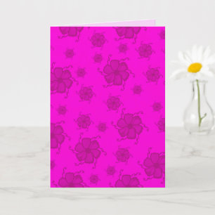 FTF Monochrome 5x7 Blank Card in Hot Pink