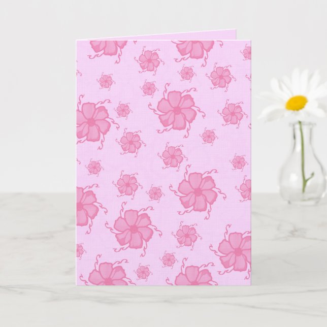 FTF Monochrome 5x7 Blank Card in Light Pink (Small Plant)