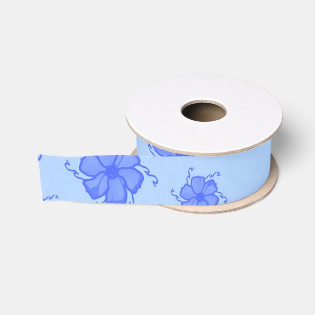 FTF Monochrome Grosgrain Ribbon in Blue (Spool)