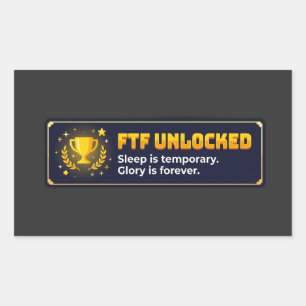 FTF Unlocked Funny Geocaching Achievement Gamer Gi Sticker