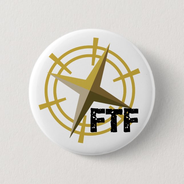 FTF with compass 2 Inch Round Button (Front)