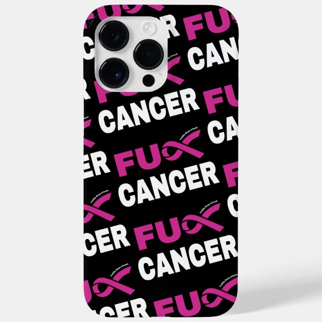 FU CANCER...Breast Cancer Case-Mate iPhone Case (Back)