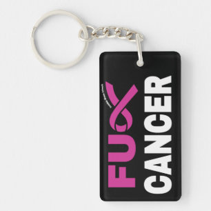 FU CANCER...Breast Cancer Keychain