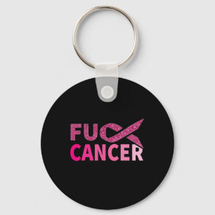 Fu Cancer Fighter Pink Ribbon Breast Cancer Awaren Keychain