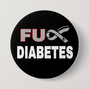 FU Diabetes 3 Inch Round Button