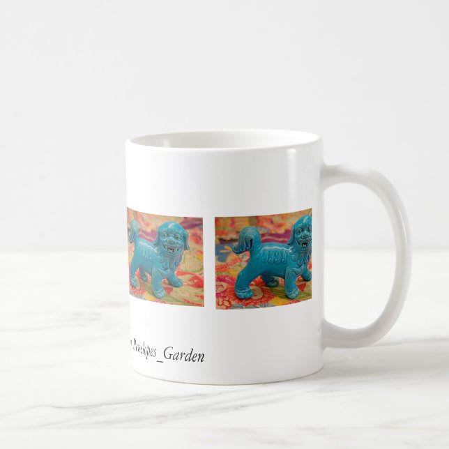 Fu Dog on old Kimono Coffee Mug (Right)