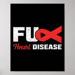 Fu Heart Disease Cardiologist Heart Disease Awaren Poster