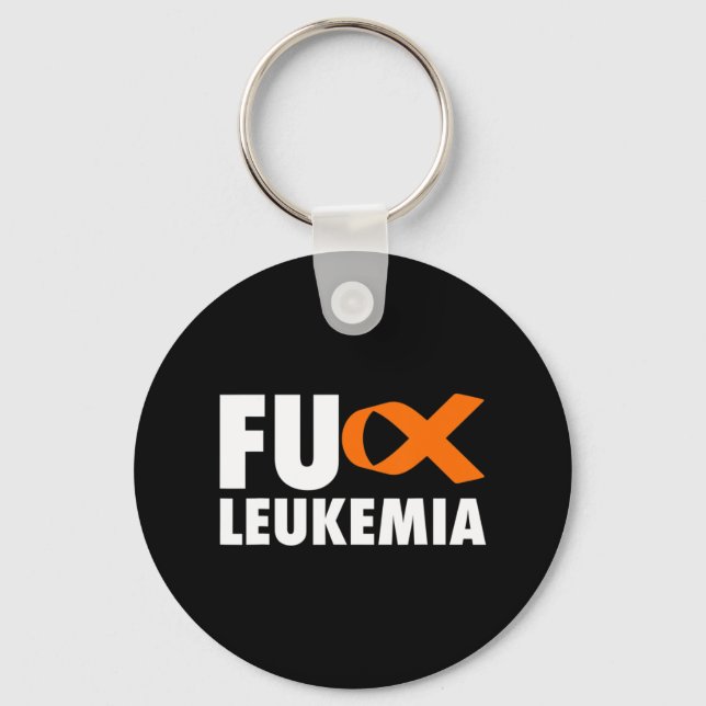 FU Leukaemia  Fun Leukaemia Awareness  Keychain (Front)