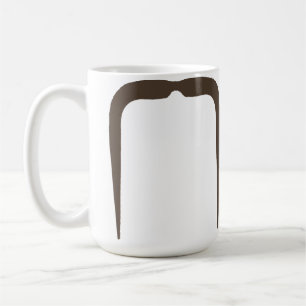 Fu Manchu Moustache in Brown Coffee Mug