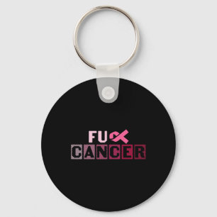 FU Pink Ribbon Breast Cancer Awareness Keychain