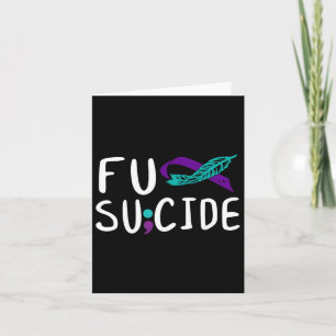 Fu Suicide Prevention Awareness Ribbon Be Strong Card