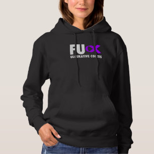 Fu Ulcerative Colitis Purple Ribbon - Ulcerative C Hoodie
