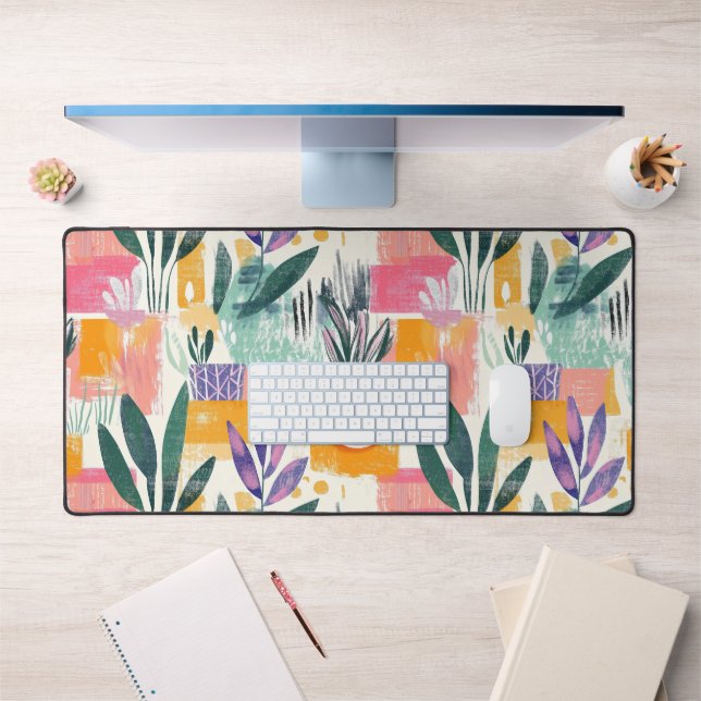 Fuavism Style Garden Pots Pattern Desk Mat (Office 1)