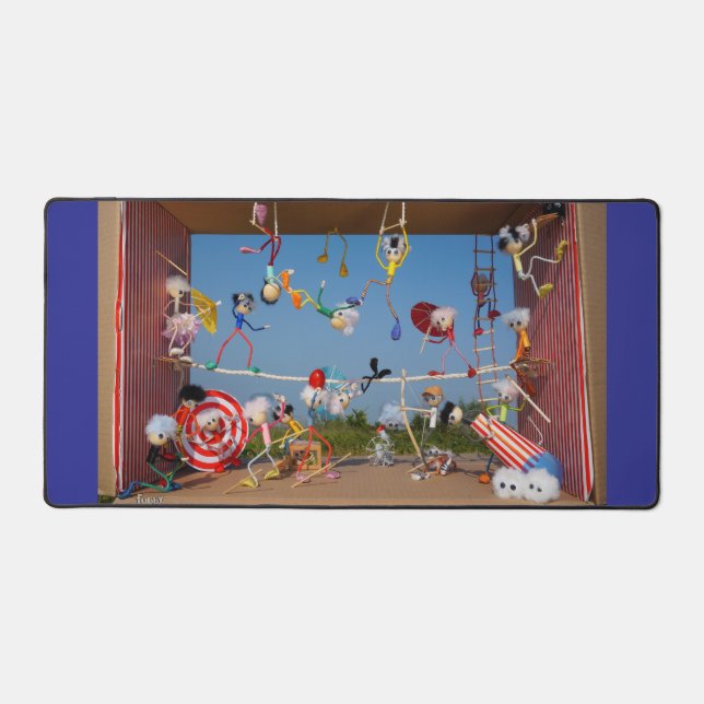 Fubbies in the Circus with all kinds of acts. Desk Mat (Front)