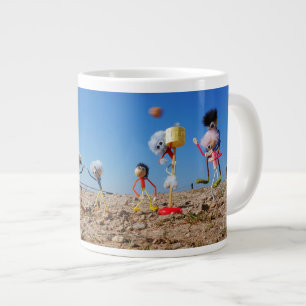 Fubbies who win or lose corfballs. large coffee mug