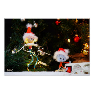Fubby Christmas humor fine-art. Poster