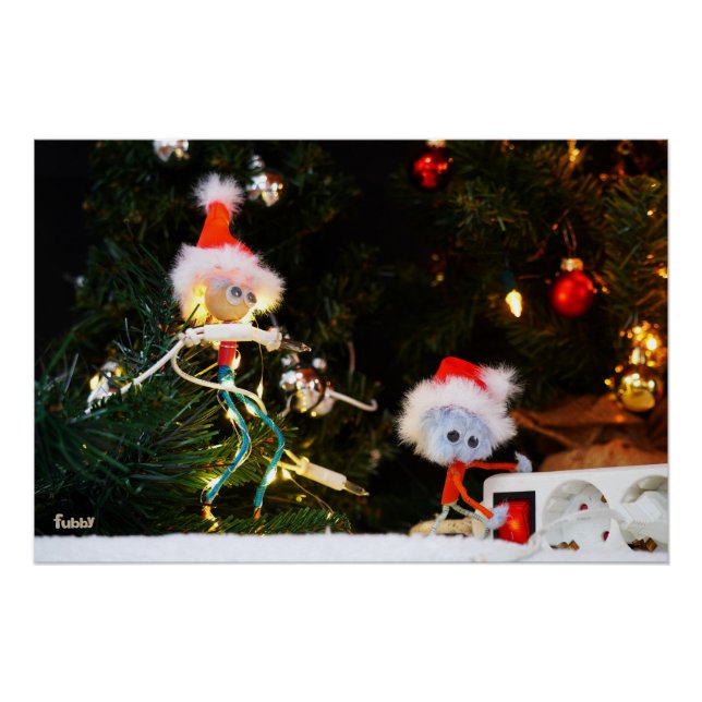 Fubby Christmas humor fine-art. Poster (Front)