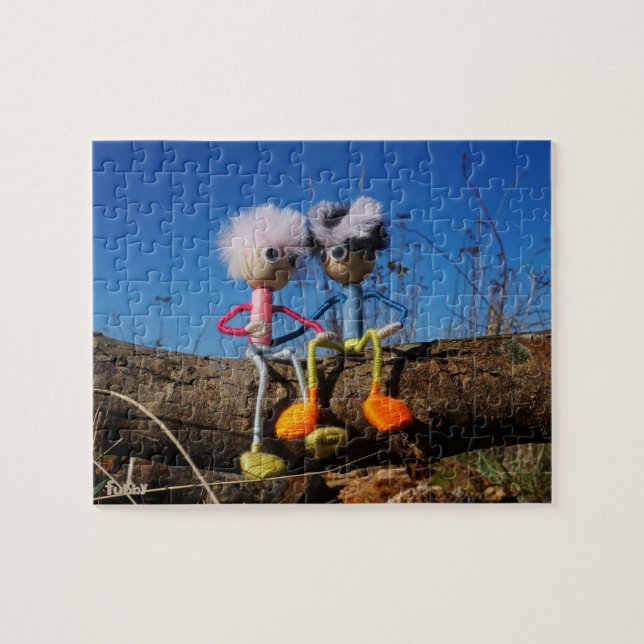 Fubby pair that's romantically in love. jigsaw puzzle (Horizontal)