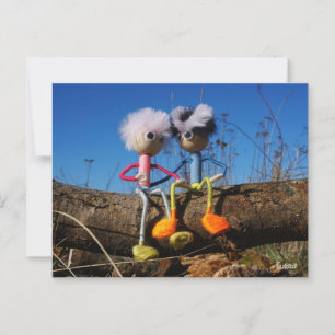 Fubby pair that's romantically in love. postcard