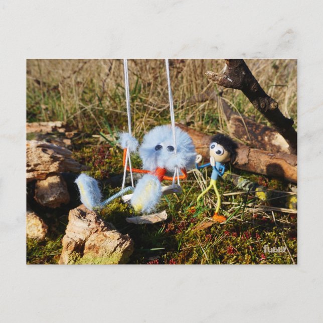 Fubby sample on the rocking. postcard (Front)