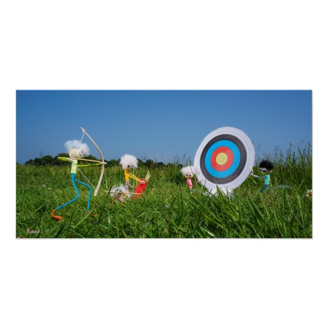 Fubby shooting in the grass poster (Front)