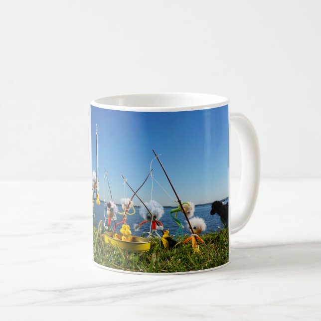 Fubby's active in the angling game. coffee mug (Front Right)