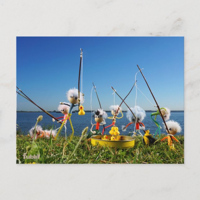 Fubby's active in the angling game. postcard (Front)