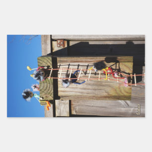 Fubby's climbing a birdhouse. sticker
