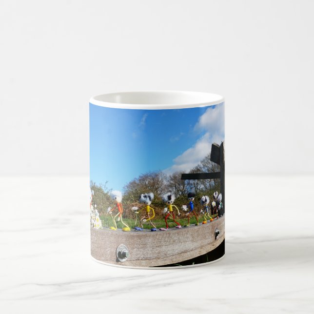 Fubby's journey to congratulations. coffee mug (Center)