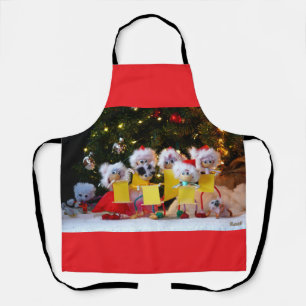 Fubby's that form a Christmas choir for the Christ Apron
