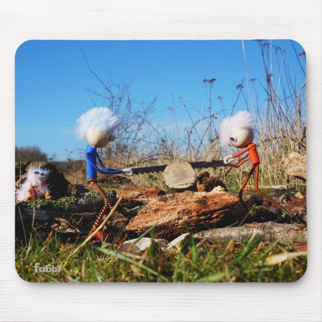 Fubby's who saw the trunk of tree. mouse pad (Front)