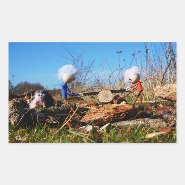 Fubby's who saw the trunk of tree. sticker (Front)