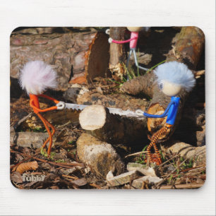 Fubby's who saw wood. mouse pad