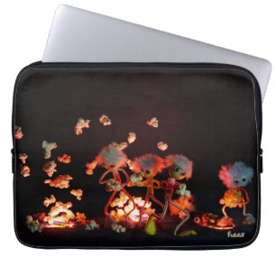 Fubby's with popcorn explosion from lava holes. laptop sleeve