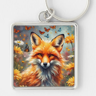 Fuchs auf der Wiese Keychain