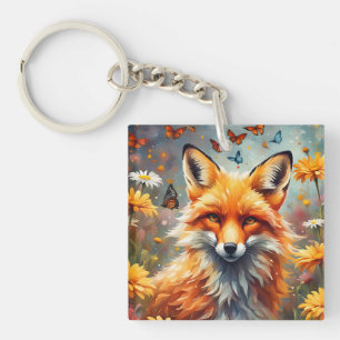 Fuchs auf der Wiese Keychain