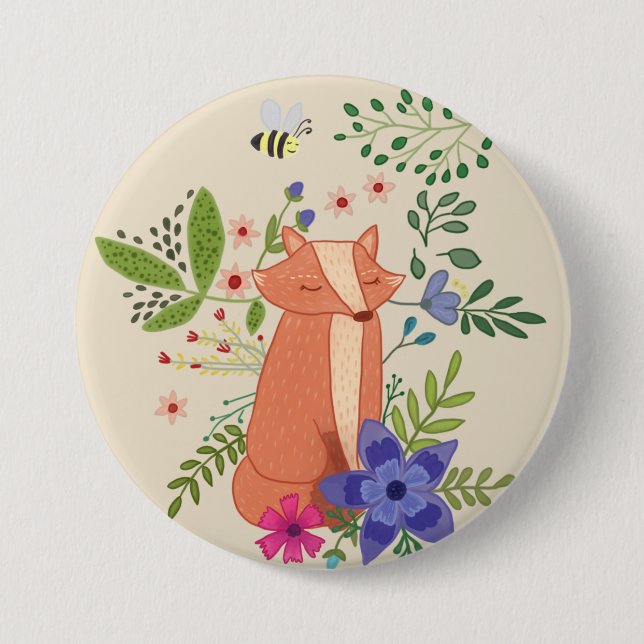 Fuchs im Wald  3 Inch Round Button (Front)