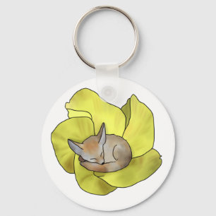 Fuchs in Blüte  Keychain