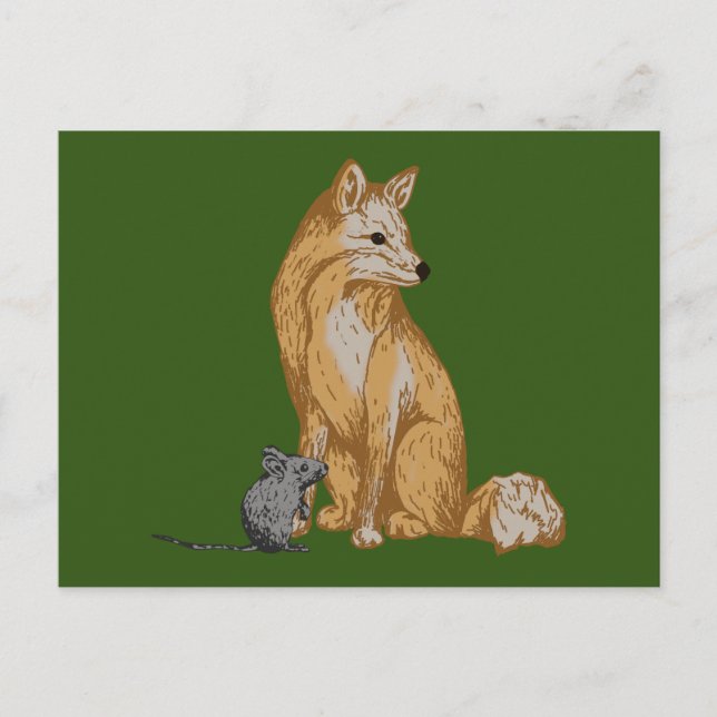 Fuchs Maus fox mouse Postcard (Front)