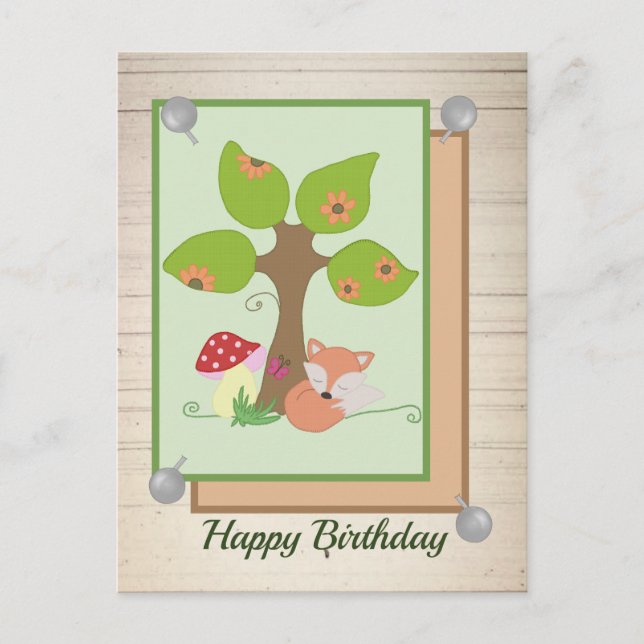 Fuchs unterm Baum Postcard (Front)