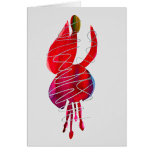 Fuchsia abstrait floral aquarelle