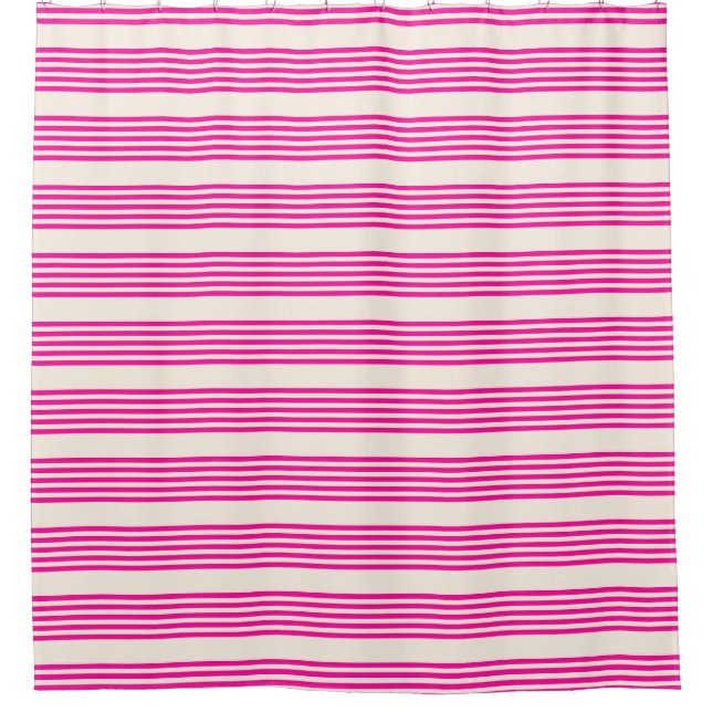 Fuchsia and beige five stripes pattern (Front)