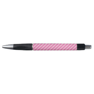 Fuchsia and beige five stripes pattern pen