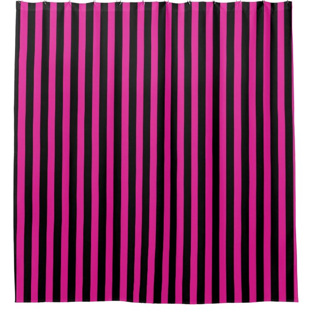 Fuchsia and black candy stripes (Front)