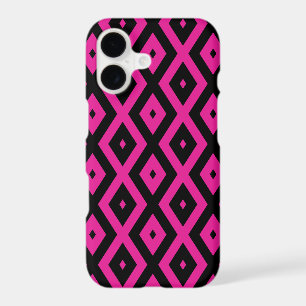 Fuchsia and black diamond pattern