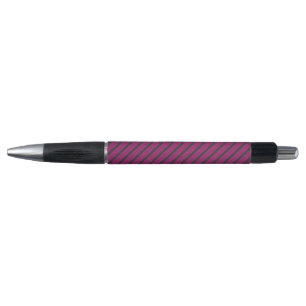 Fuchsia and charcoal five stripes pattern pen