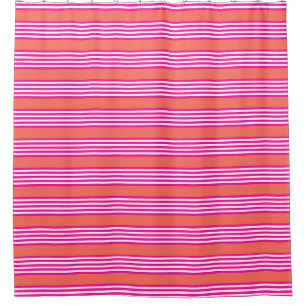 Fuchsia and living coral five stripes pattern