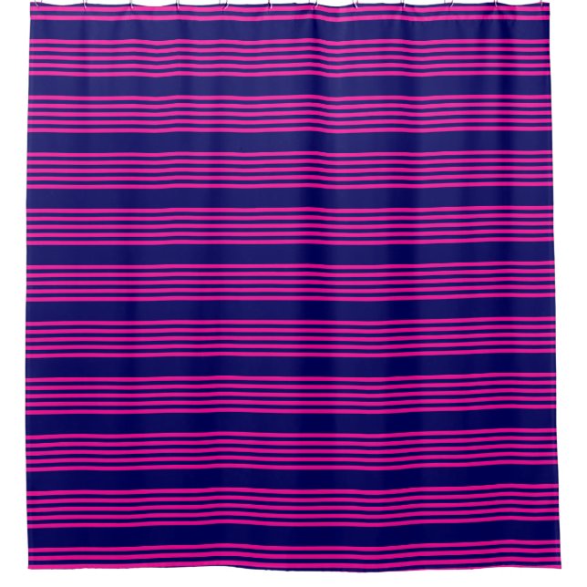 Fuchsia and navy blue five stripes pattern (Front)