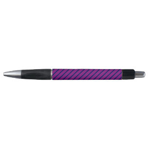 Fuchsia and navy blue five stripes pattern pen